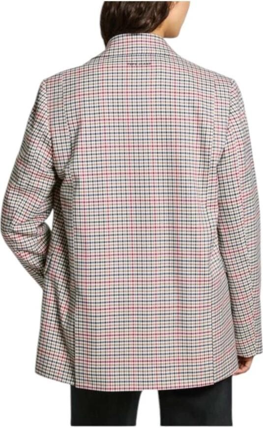 Pepe Jeans Houndstooth Blazer Jas Verhoog Stijl Multicolor Dames