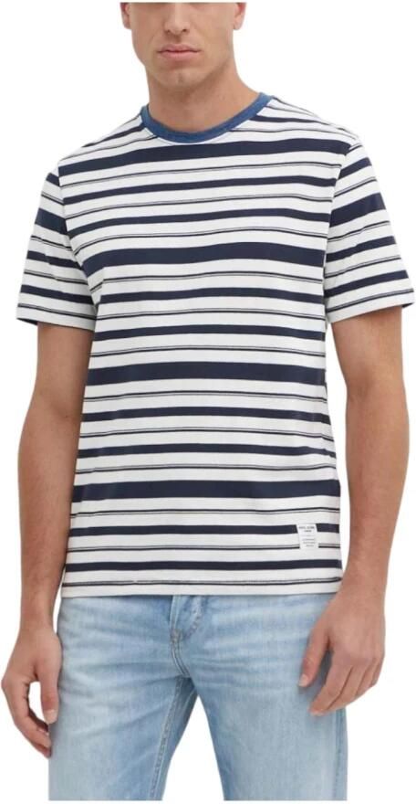Pepe Jeans Klassiek Katoenen T-shirt voor Mannen Blue Heren