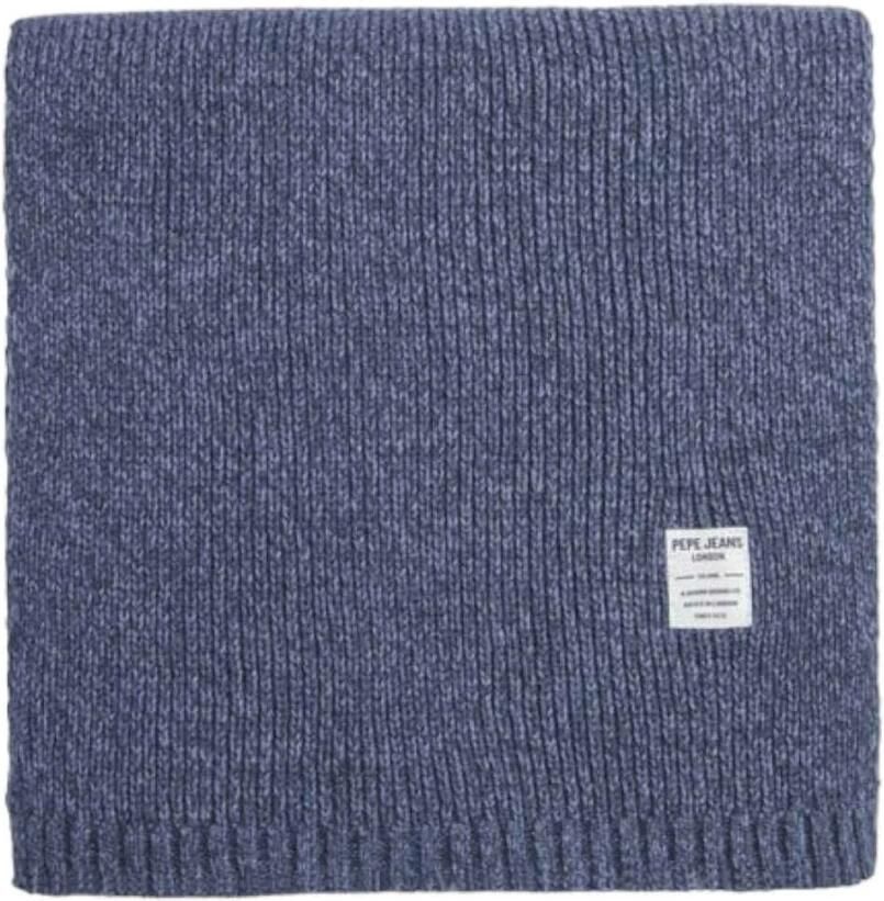 Pepe Jeans Klassieke Heren Winter Sjaal Blue Heren