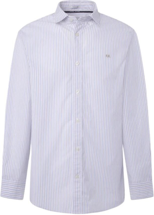 Pepe Jeans Klassieke Katoenen Overhemd met Moderne Details White Heren