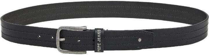 Pepe Jeans Klassieke Leren Riem Elmer Black Heren