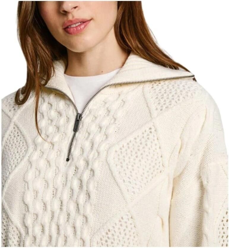 Pepe Jeans Klassieke Polo Jersey voor Stijlvolle Garderobe White Dames