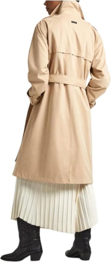Pepe Jeans Klassieke waterafstotende trenchcoat Beige Dames