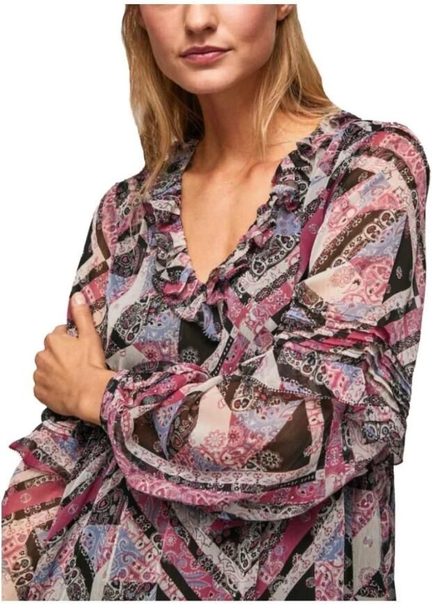 Pepe Jeans Mini-jurk van crêpe model 'Pitu'