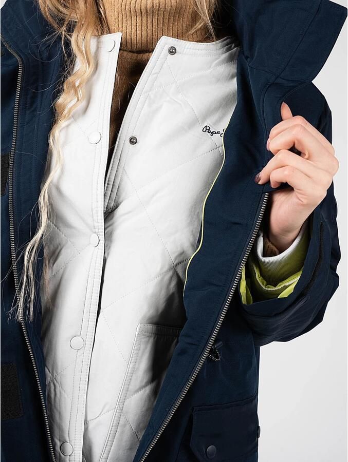 Pepe Jeans Regenjack Frida met extra gewatteerde uitneembare jas binnenin - Foto 2