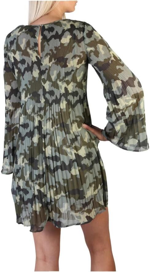 Pepe Jeans Gespikkeld Jurkje met Knopen Green Dames - Foto 4