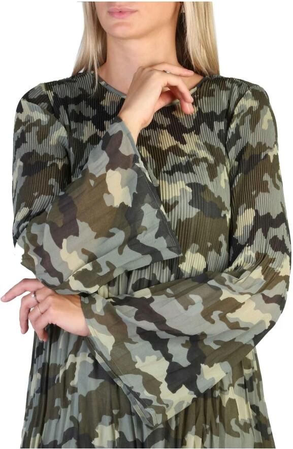 Pepe Jeans Gespikkeld Jurkje met Knopen Green Dames