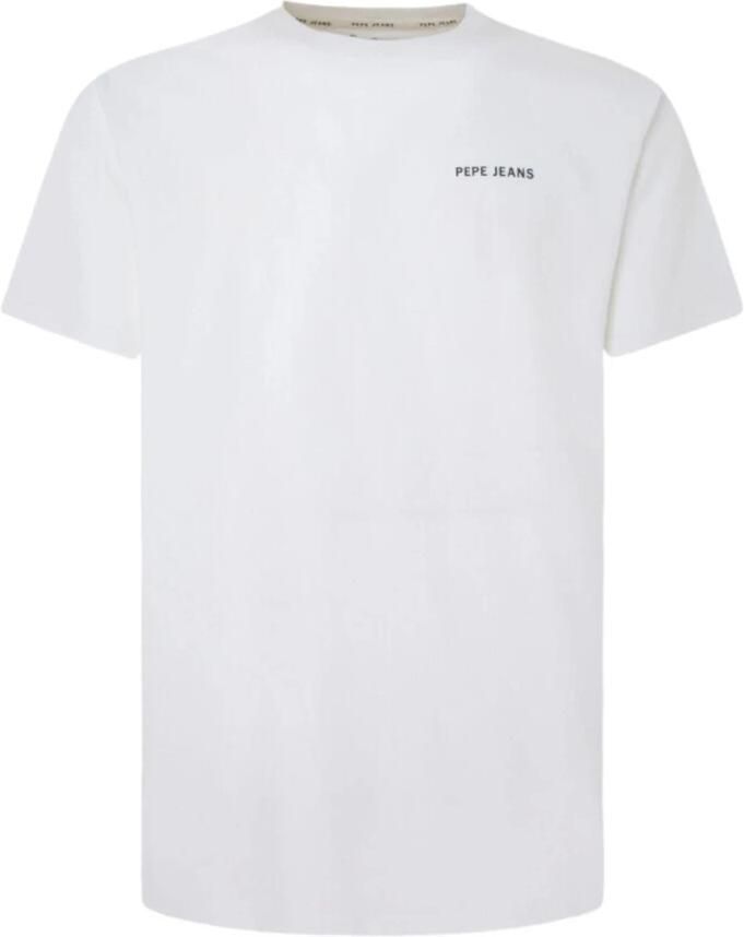 Pepe Jeans Minimalistisch Nautisch Design T-shirt White Heren - Foto 3