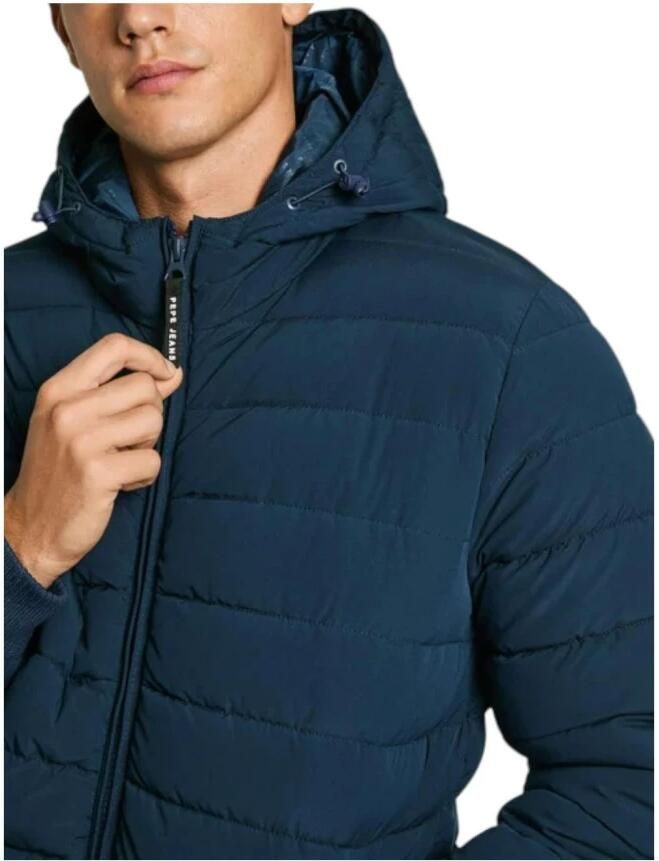 Pepe Jeans Moderne Geïsoleerde Jas voor Mannen Blue Heren