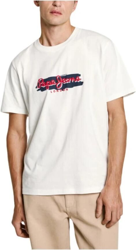 Pepe Jeans Moderne Grafische T-shirt in Katoen White Heren - Foto 3