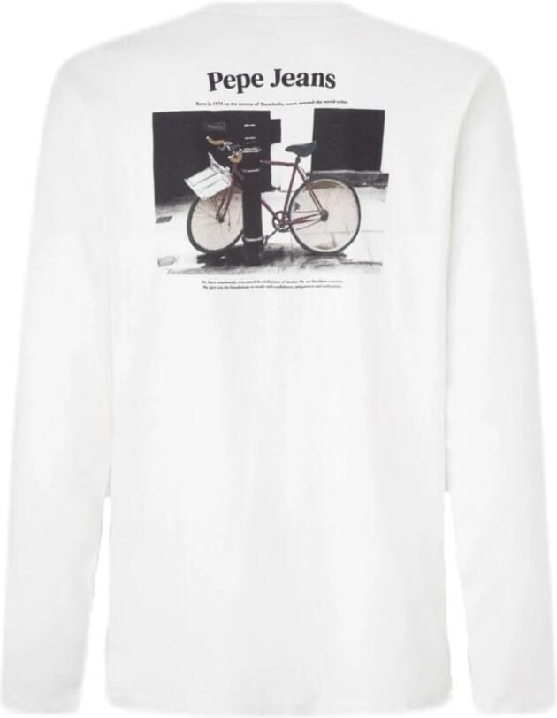 Pepe Jeans Moderne longsleeve T-shirt White Heren