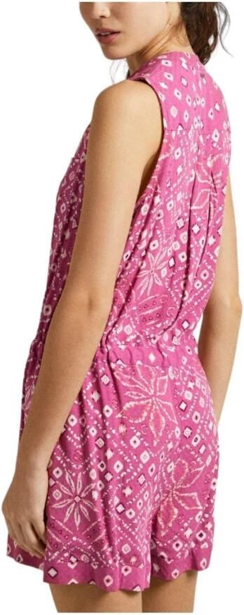 Pepe Jeans Roze Bloemen Mouwloze Jumpsuit Pink Dames - Foto 2