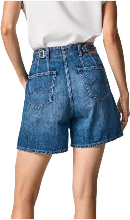 Pepe Jeans Shorts Stella past zich aan voor vrouwen Blauw Dames