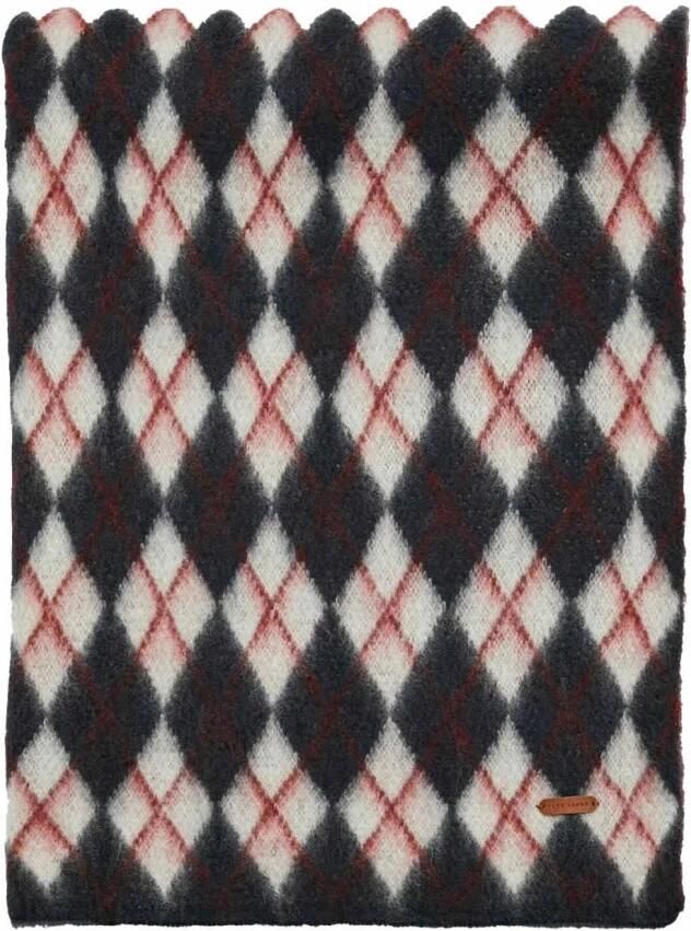 Pepe Jeans Sjaal met Diamantpatroon in Wit Rood en Marineblauw Multicolor Dames - Foto 3