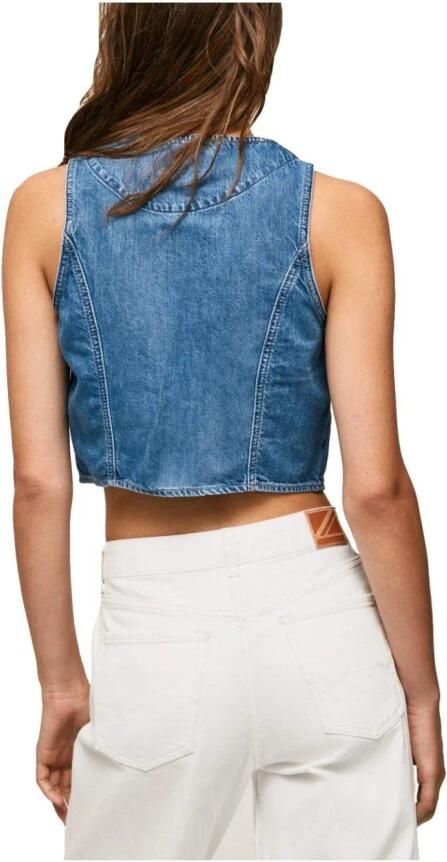 Pepe Jeans Sleeveless Tops Blauw Dames - Foto 3