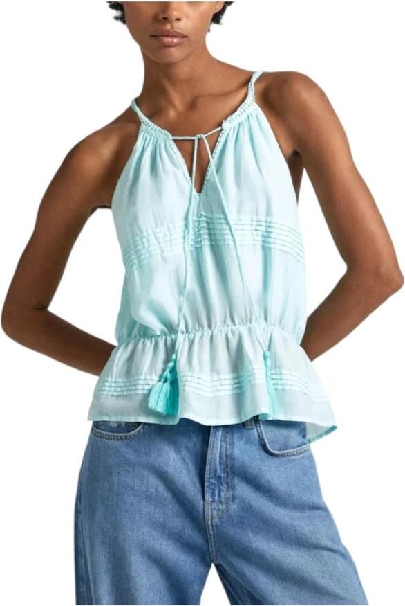 Pepe Jeans Sleeveless Tops Blue Dames - Foto 3