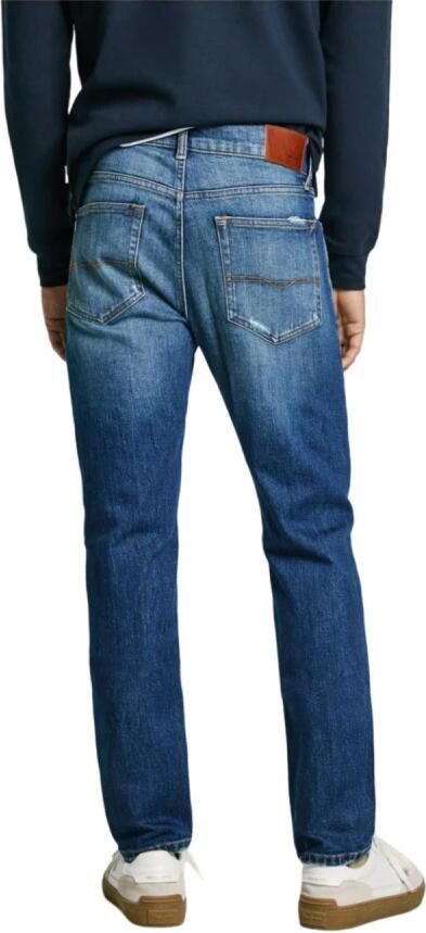 Pepe Jeans Slim Distressed Casual Jeans Blue Heren
