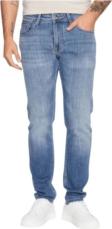 Pepe Jeans Slim Fit Denim Jeans met Patched Logo Blue Heren - Foto 4