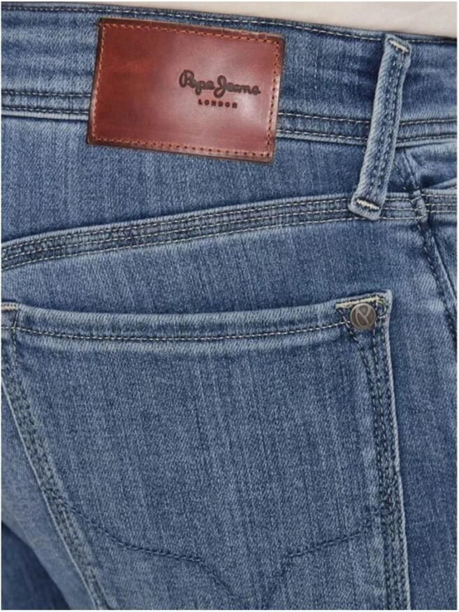 Pepe Jeans Slim Fit Denim Jeans met Patched Logo Blue Heren - Foto 3