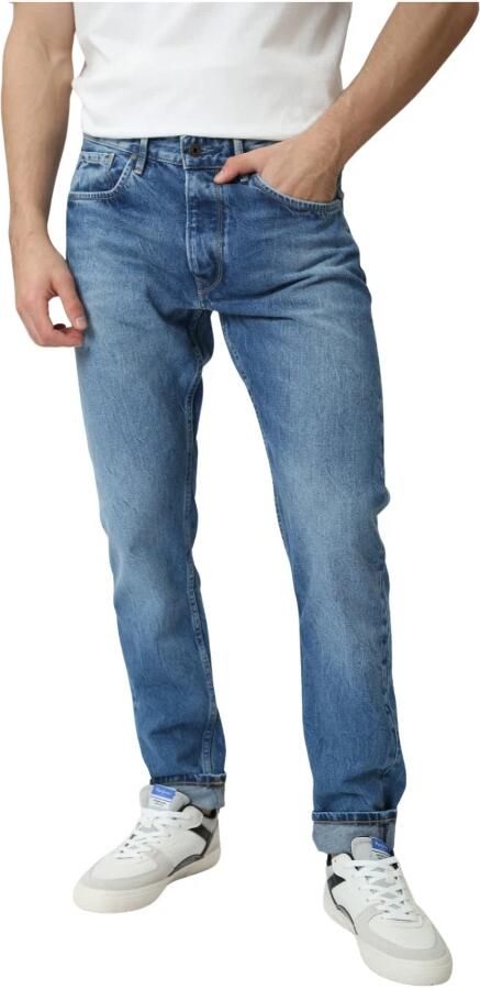 Pepe Jeans Slim Skinny Denim Jeans Blauw Blue Heren - Foto 3