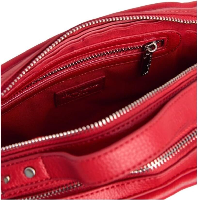 Pepe Jeans Stijlvolle Bassy Main Tas Red Dames