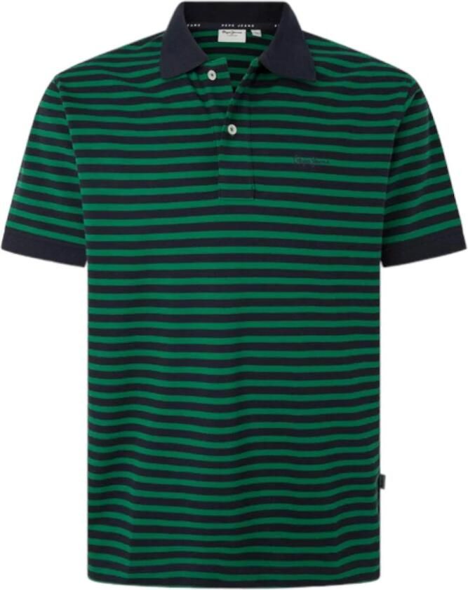 Pepe Jeans Stijlvolle en sportieve polo Green Heren