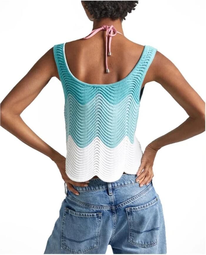 Pepe Jeans Gebreide top GALEA met schulpzoom