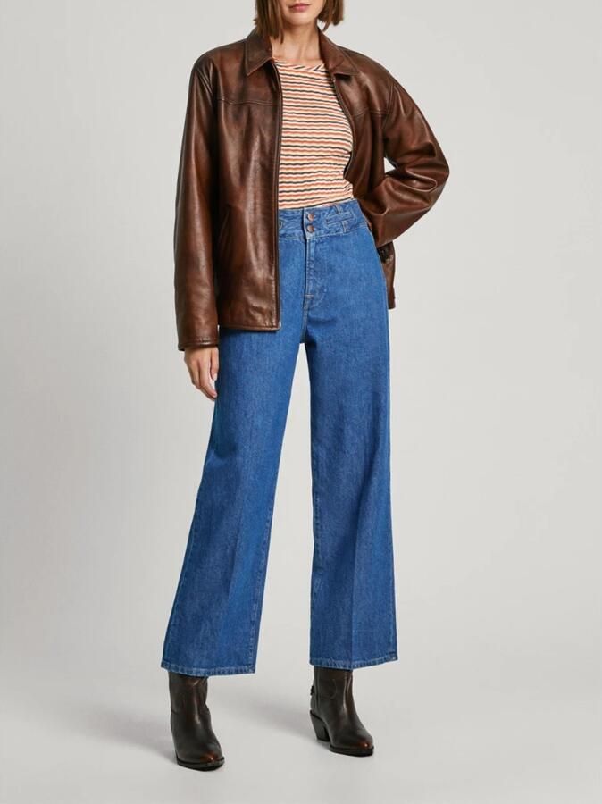 Pepe Jeans Straight Leg Denim Jeans Blue Dames