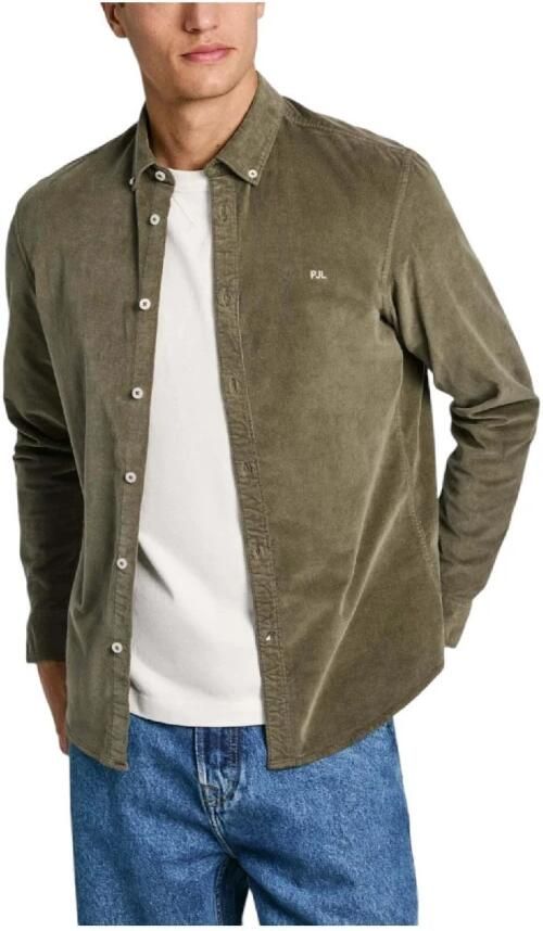 Pepe Jeans Veelzijdig Casual Overhemd met Modern Ontwerp Green Heren - Foto 3