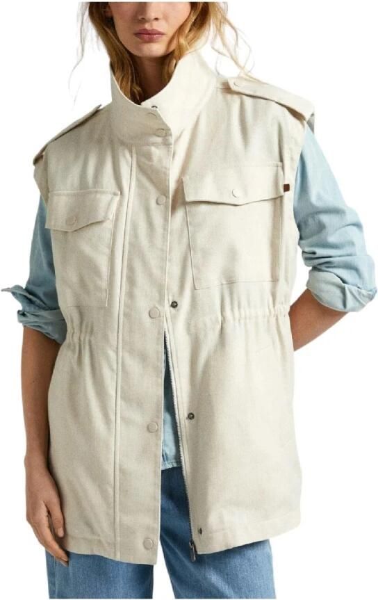 Pepe Jeans Veelzijdige en Elegante Tilda Vest Beige Dames - Foto 3