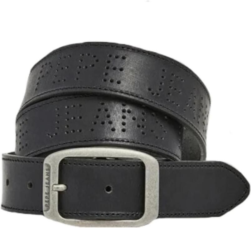 Pepe Jeans Walter Leren Riem Klassiek Elegant Black Heren