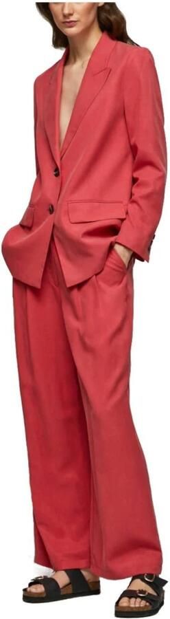 Pepe Jeans Koraalrode effen broek voor dames Red Dames - Foto 2