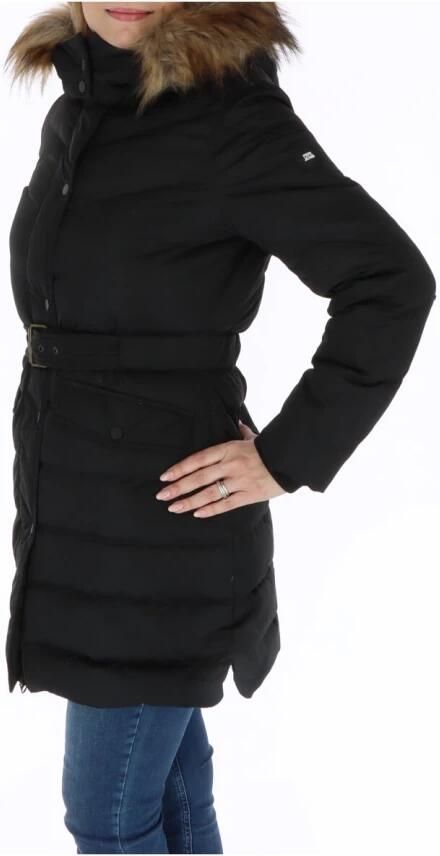 Pepe Jeans Zwarte Gewatteerde Jas Vrouwen Herfst Winter Black Dames
