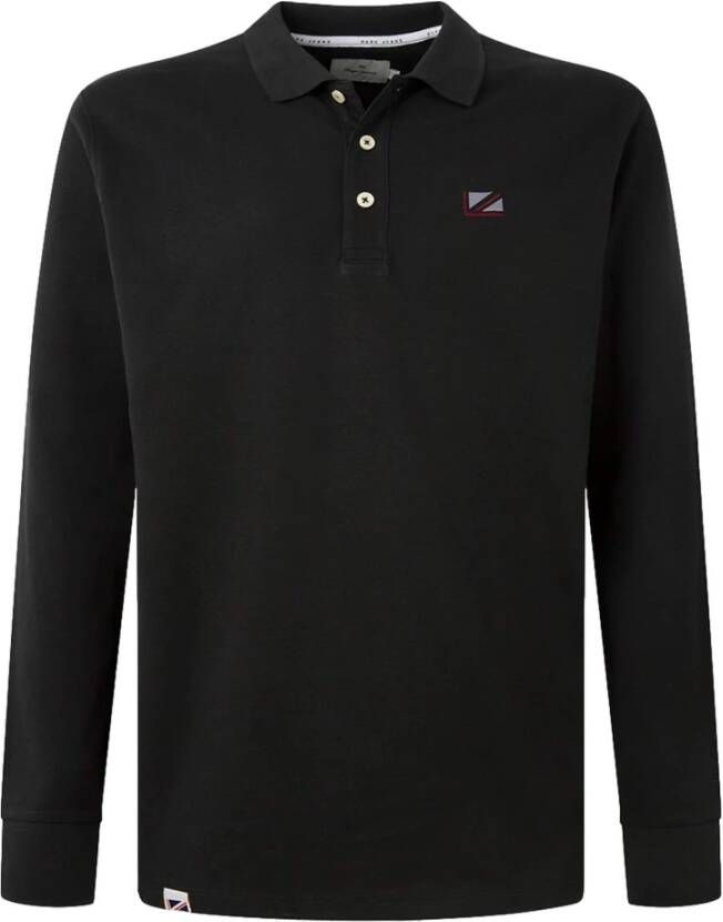 Pepe Jeans Lange Mouw Polo Black Heren