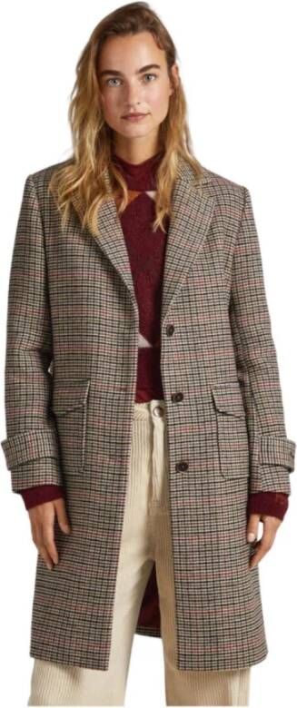 Pepe Jeans Rosalia Houndstooth Jas Multicolor Dames