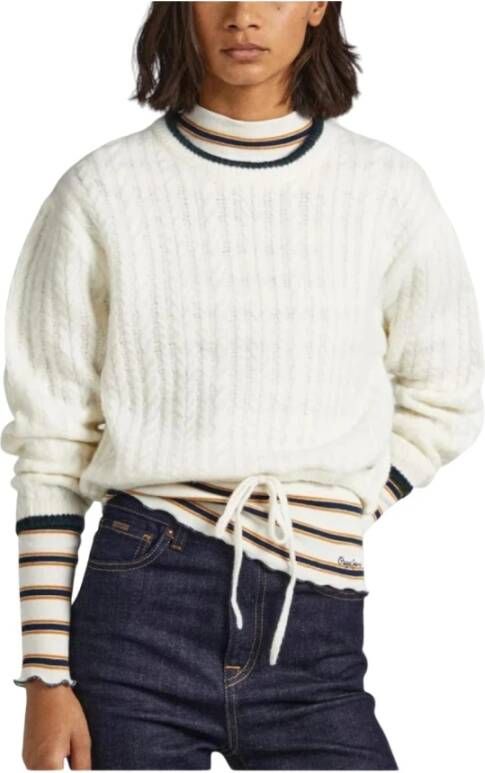 Pepe Jeans Round-neck Knitwear Wit Dames