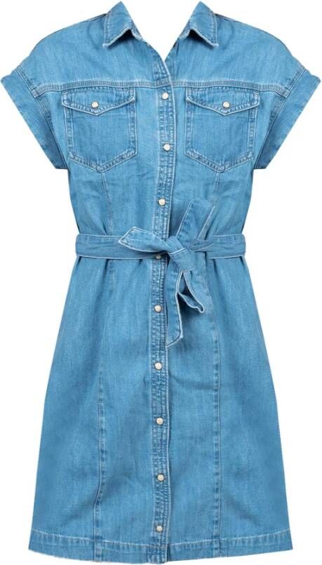 Pepe Jeans Short Dresses Blauw Dames