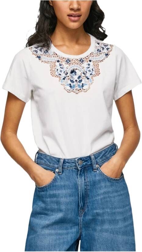 Pepe Jeans Short Sleeve Shirts White Dames