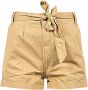 Pepe Jeans Shorts met Hoge Taille en Franje Koord Beige Dames - Thumbnail 1