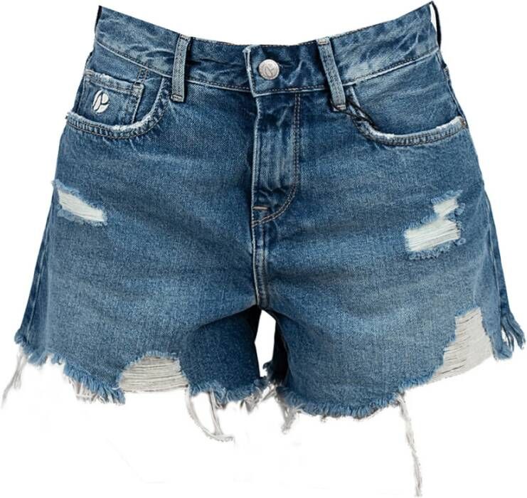 Pepe Jeans Shorts Blauw Dames
