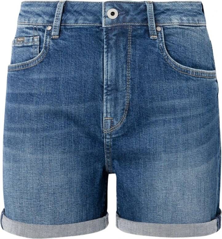 Pepe Jeans Shorts Mary Blauw Dames