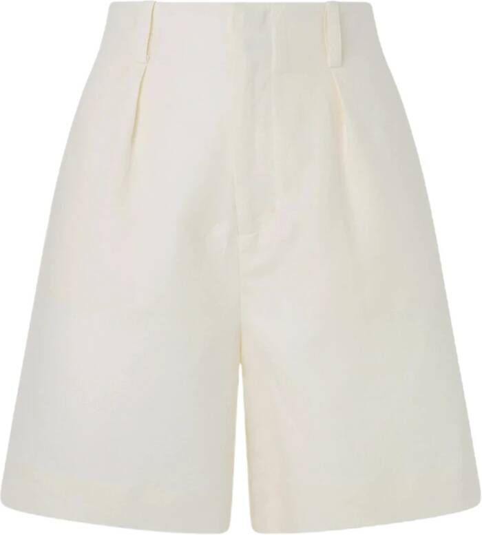 Pepe Jeans Witte effen shorts voor dames White Dames
