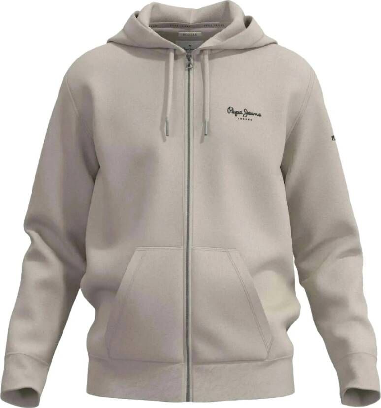 Pepe Jeans Edward Zip Hoodie Beige Heren