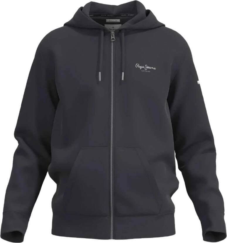 Pepe Jeans Sweater met rits Zwart Heren