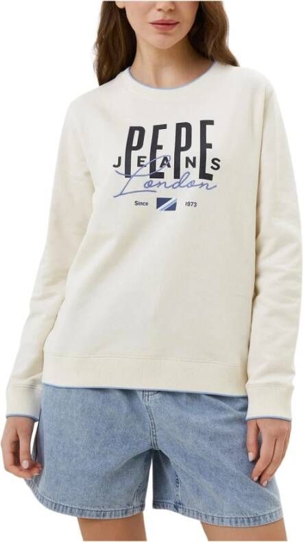 Pepe Jeans Sweatshirt Wit Dames
