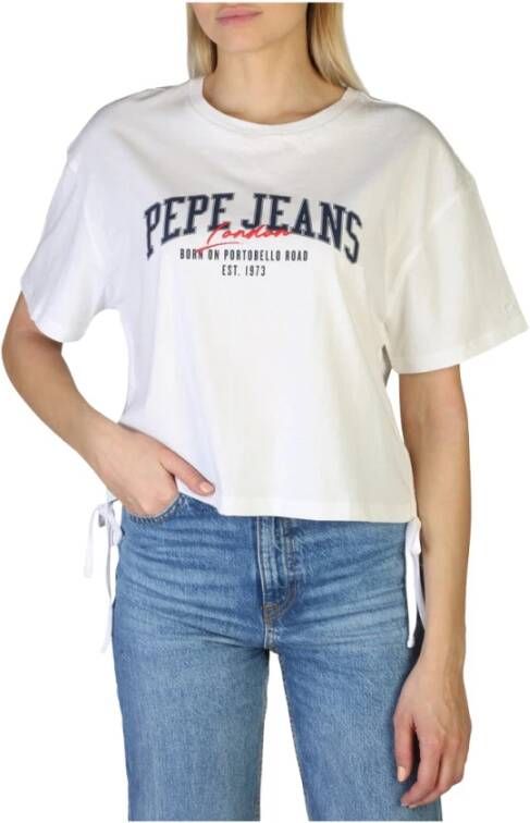 Pepe Jeans Boxy fit T-shirt met plooien model 'Cara'