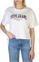 Pepe Jeans Boxy fit T-shirt met plooien model 'Cara' - Thumbnail 1