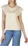 Pepe Jeans Dames T-shirt met korte mouwen en ronde hals Beige Dames - Thumbnail 1