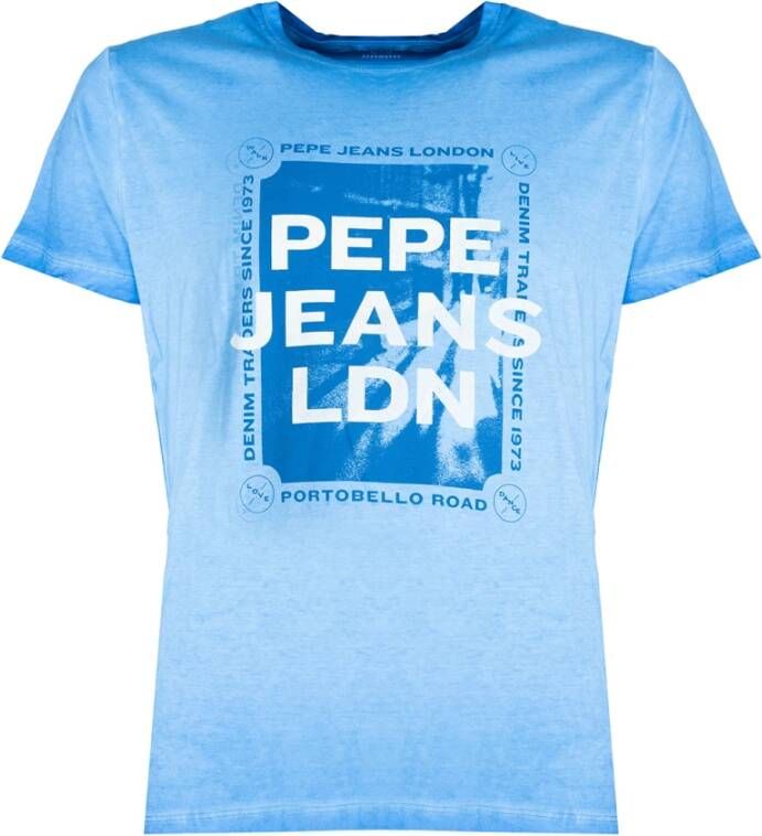 Pepe Jeans T-shirt; Dave; Blauw Heren