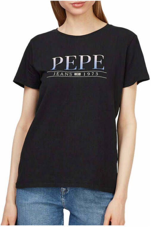 Pepe Jeans T-shirt Lisa_Pl504701 Zwart Dames